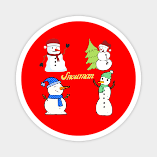 4 Snowman Magnet